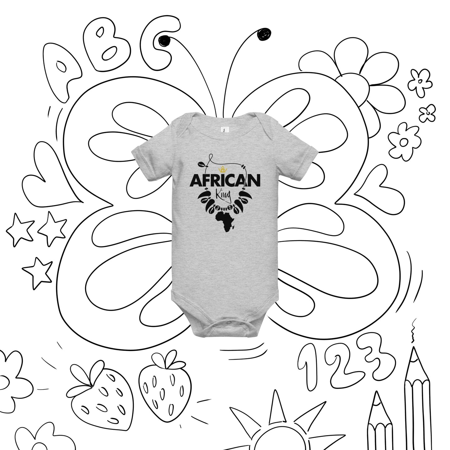 Mboalegacy Baby short sleeve one piece African King