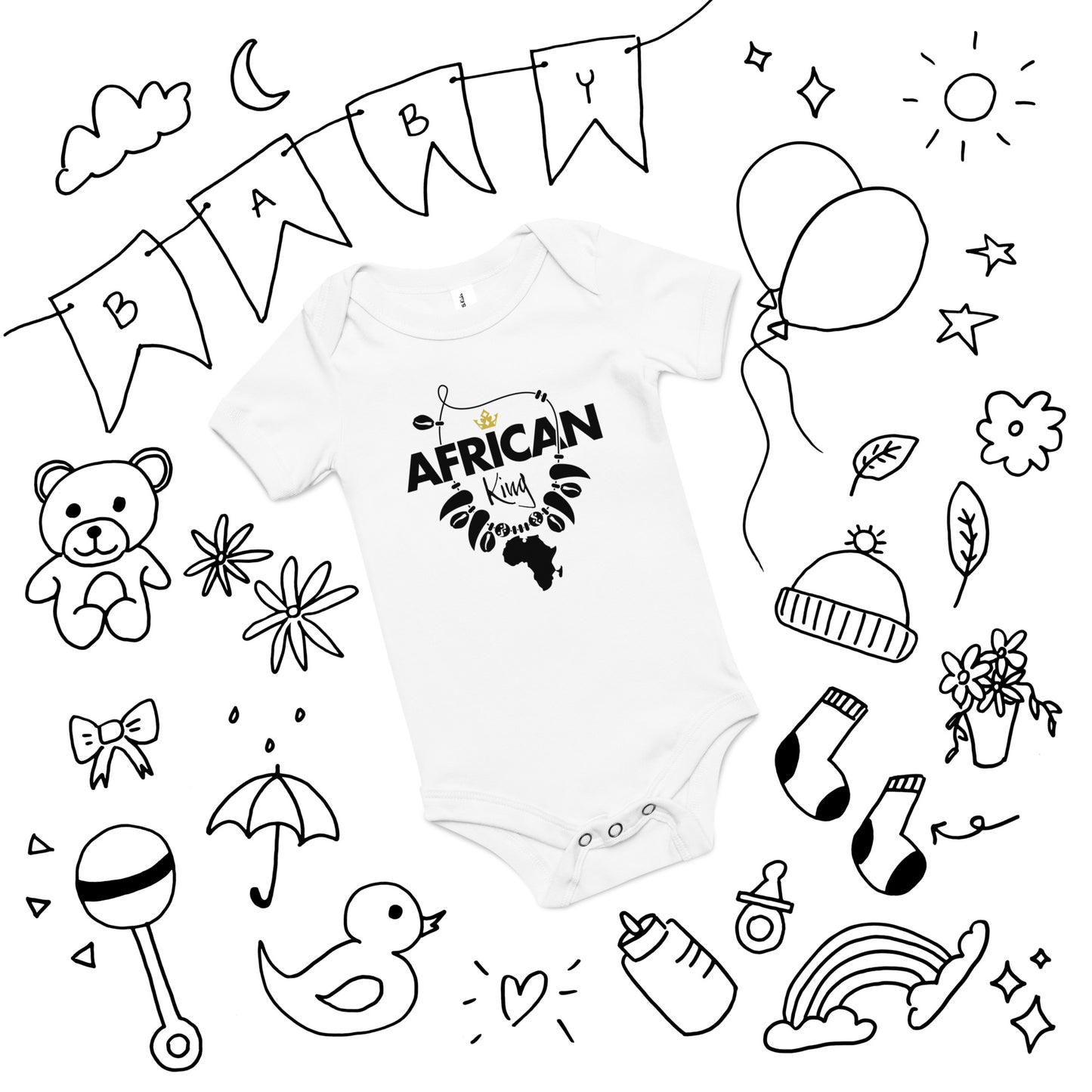 Mboalegacy Baby short sleeve one piece African King