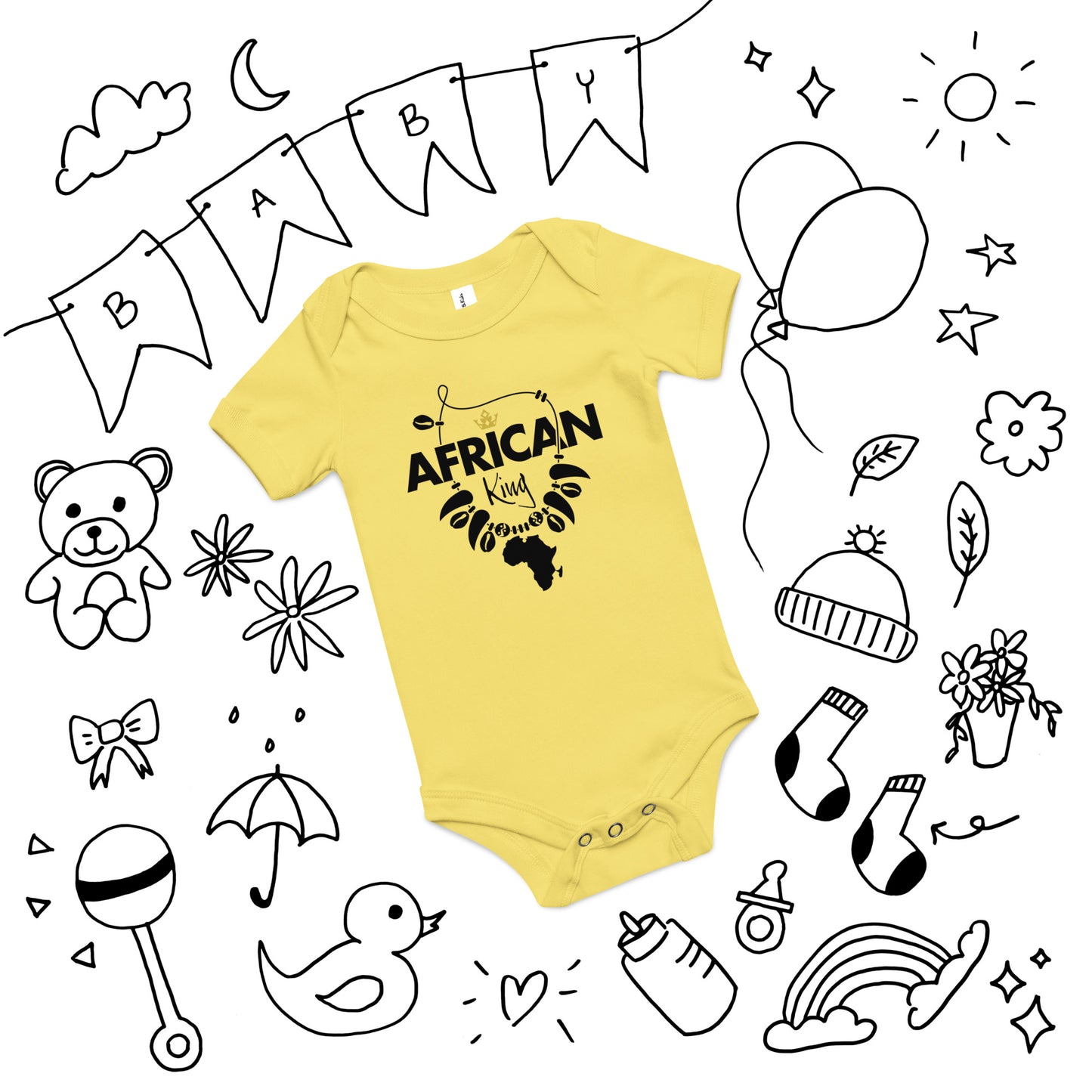 Mboalegacy Baby short sleeve one piece African King