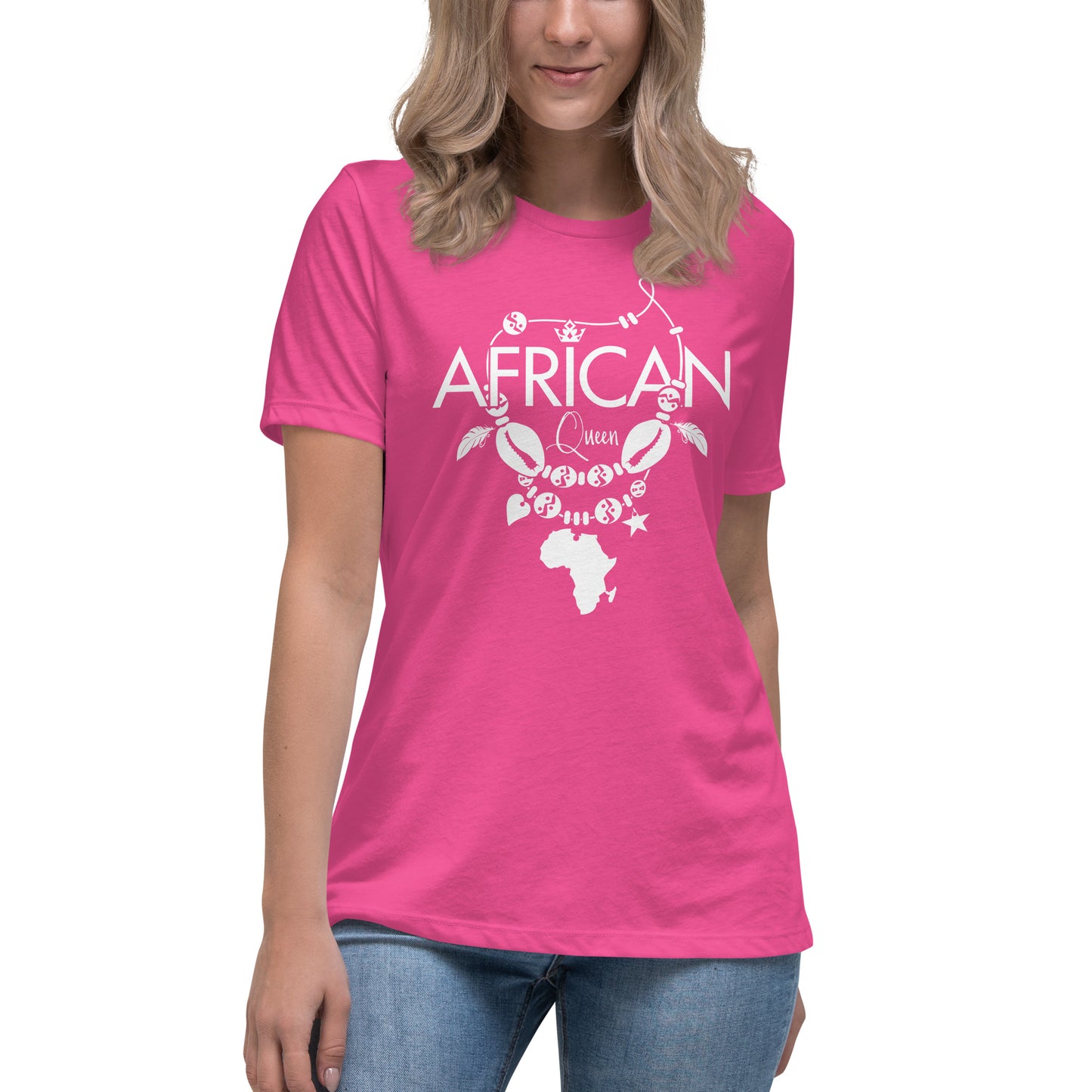 Mboalegacy Women's Relaxed T-Shirt African Queen B