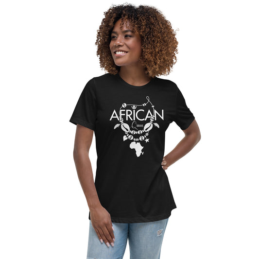 Mboalegacy Women's Relaxed T-Shirt African Queen B