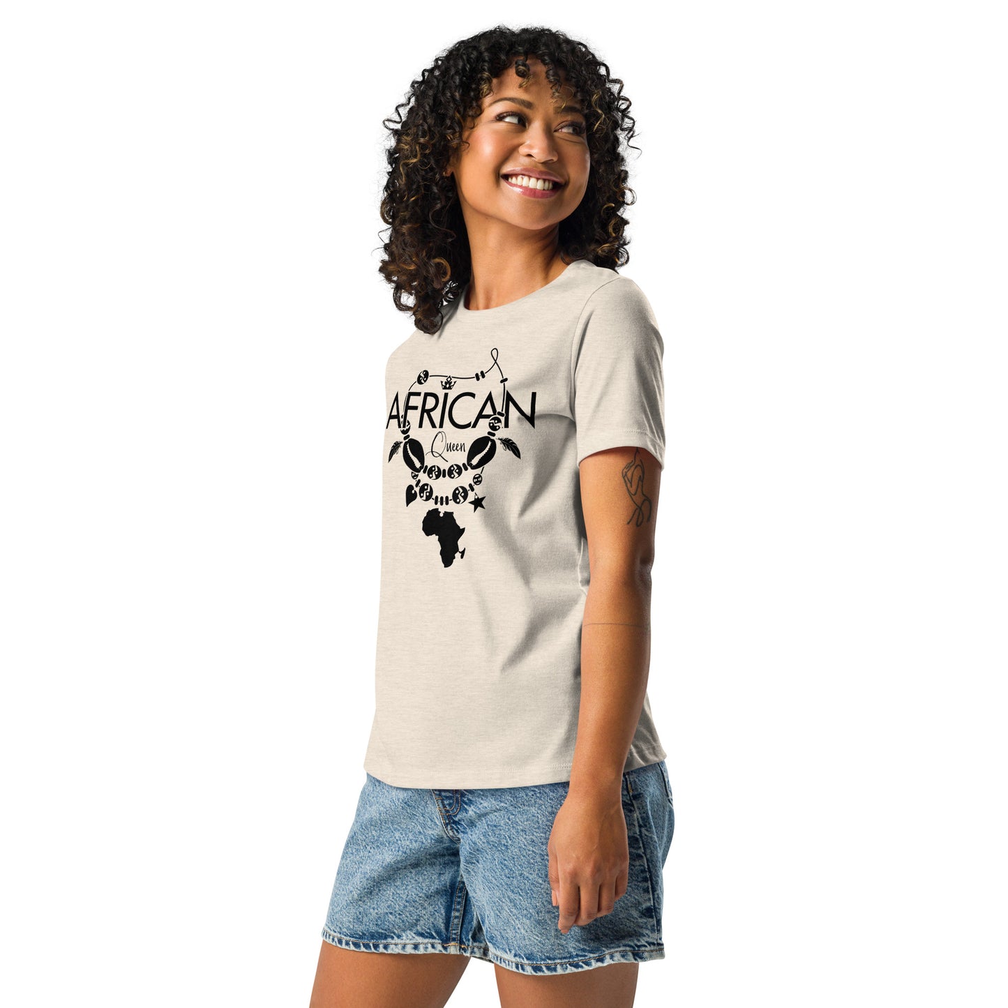 Mboalegacy Women's Relaxed T-Shirt African Queen