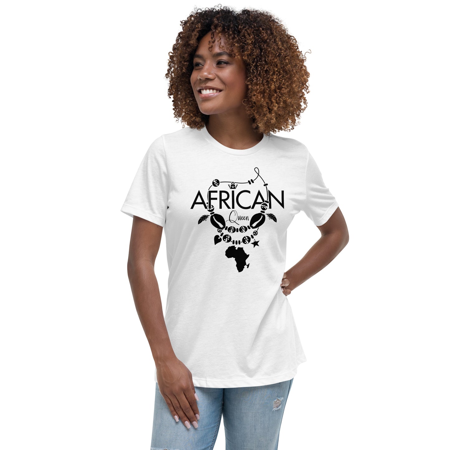 Mboalegacy Women's Relaxed T-Shirt African Queen